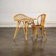 Bureau en rotin et sa chaise