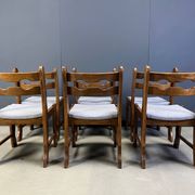 Brutalist dining chairs, set of 6 - 1960s