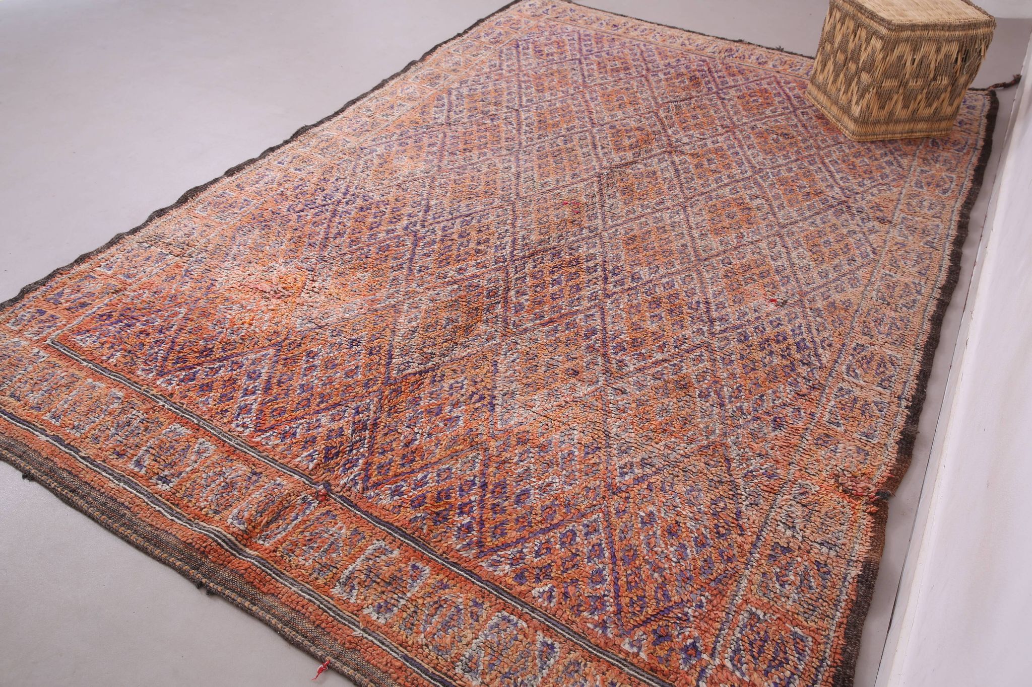 Vintage Beni Mguild Rug 201 x 301 cm - Berber Wool Rug - Handmade Boho Rug