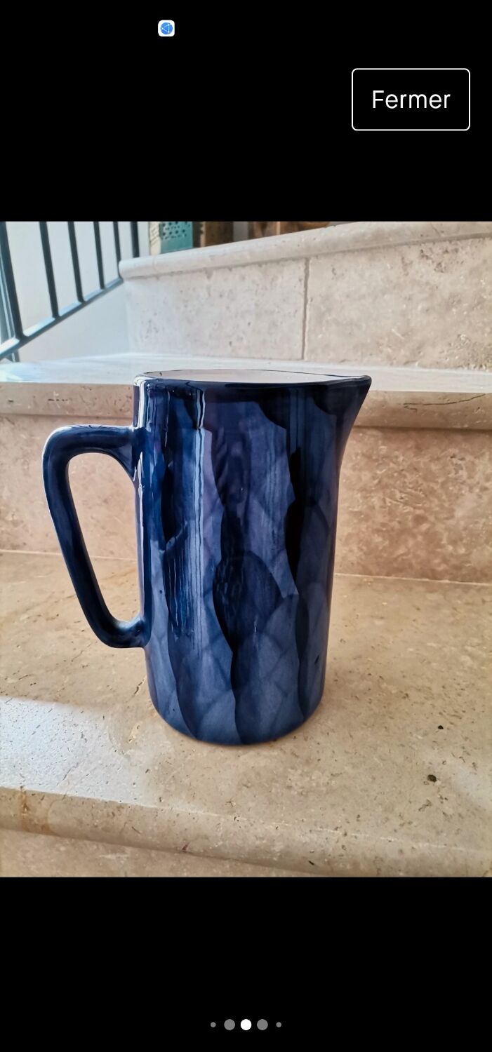 Carafe barbotine citron