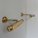 Pair of adjustable vintage brass wall lights, France, 1970.