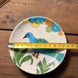 Handcrafted ceramic plate – bird design – signed