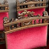 Set of six Renaissance style chairs.