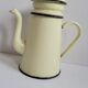 Enamelled yellow coffee maker