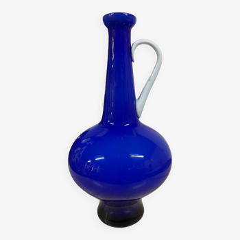 Vintage two-tone glass paste vase