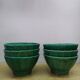 Set of 6 antique faceted ceramic bowls.