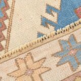 4x7 Burgundy & Beige Vintage Oushak Rug, 132x190Cm