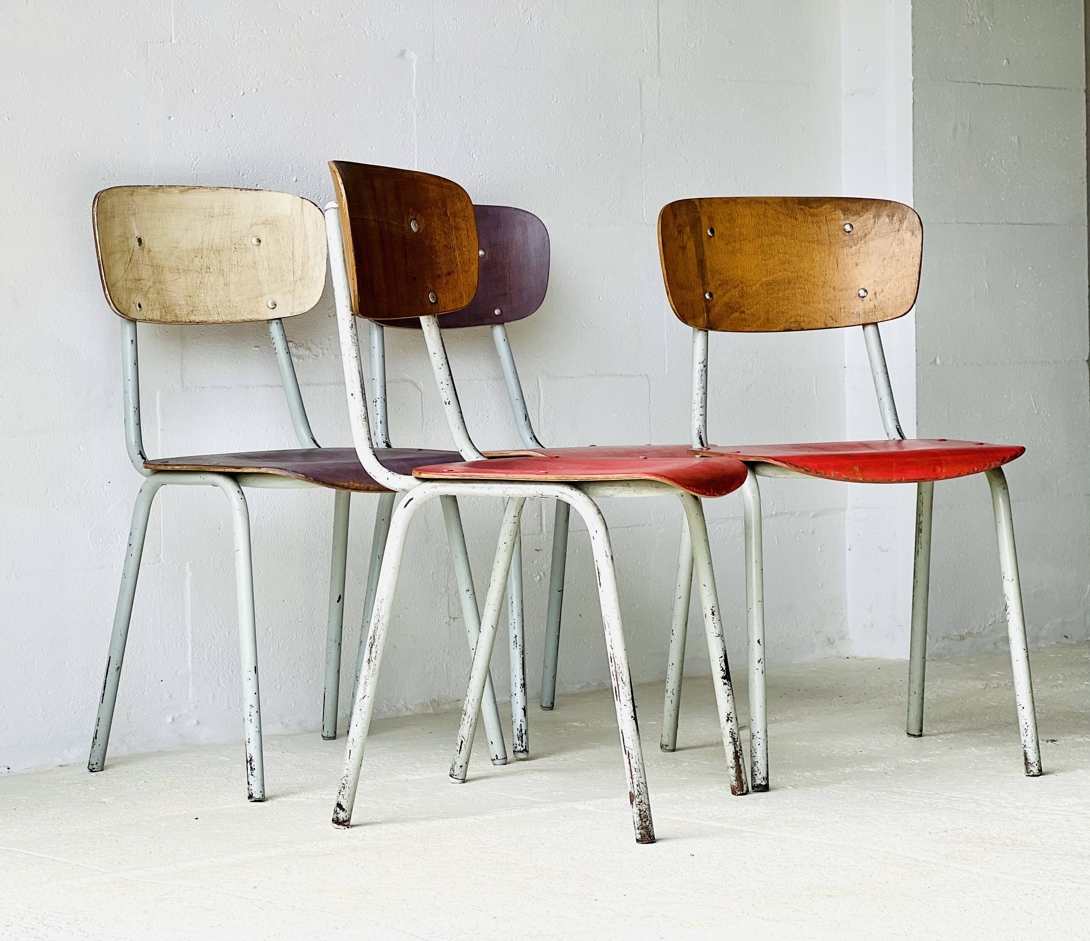 Chaises d'école Bistro, lot de 4