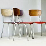Chaises d'école Bistro, lot de 4
