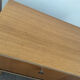 Pair of vintage blond wood bedside tables 70s