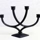 Pair of Scandinavian cast iron candlesticks 1970