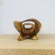 Brutalist olive wood fruit bowl