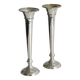 2 large patinated metal soliflores