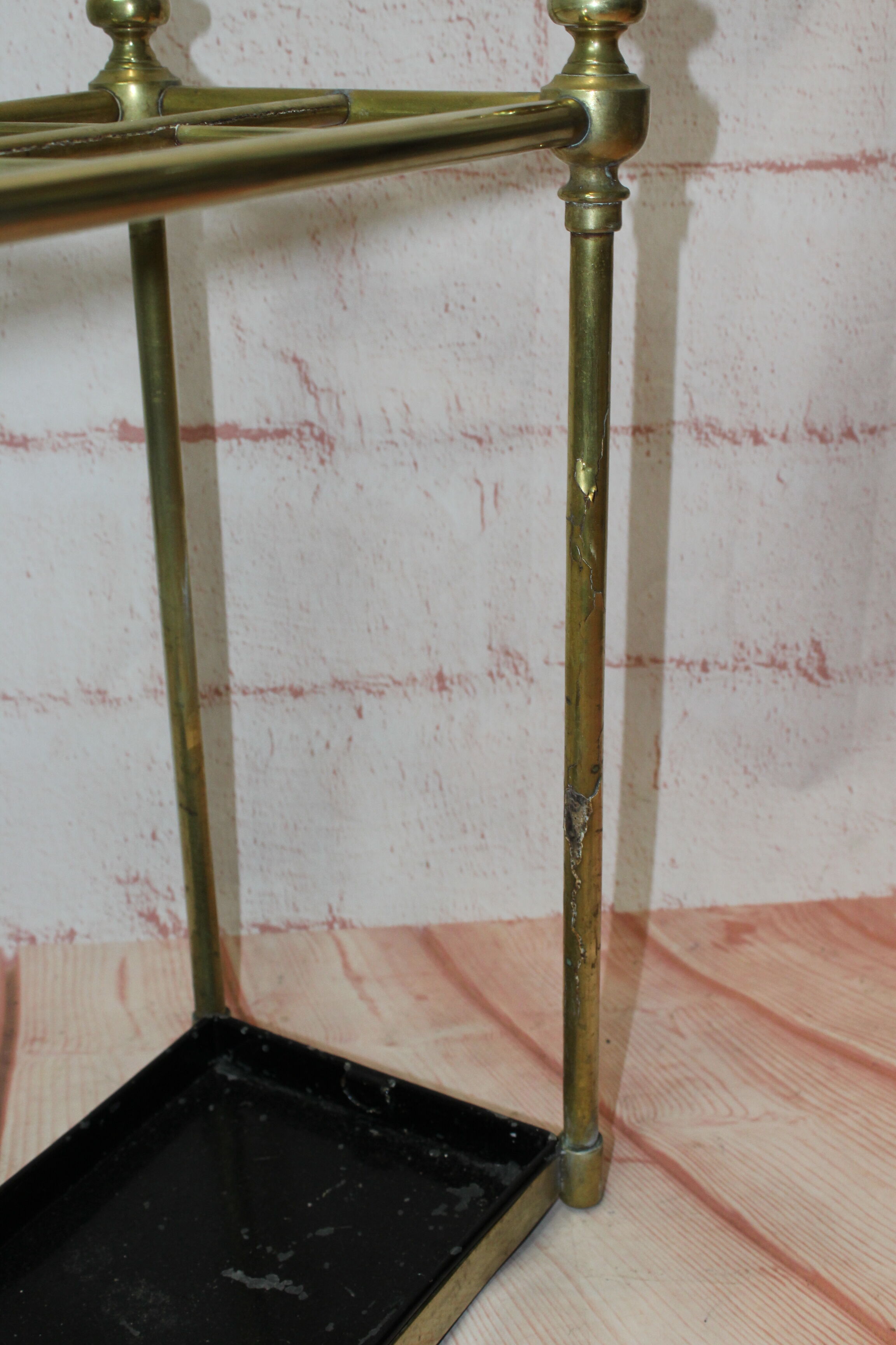 Old brass umbrella holder