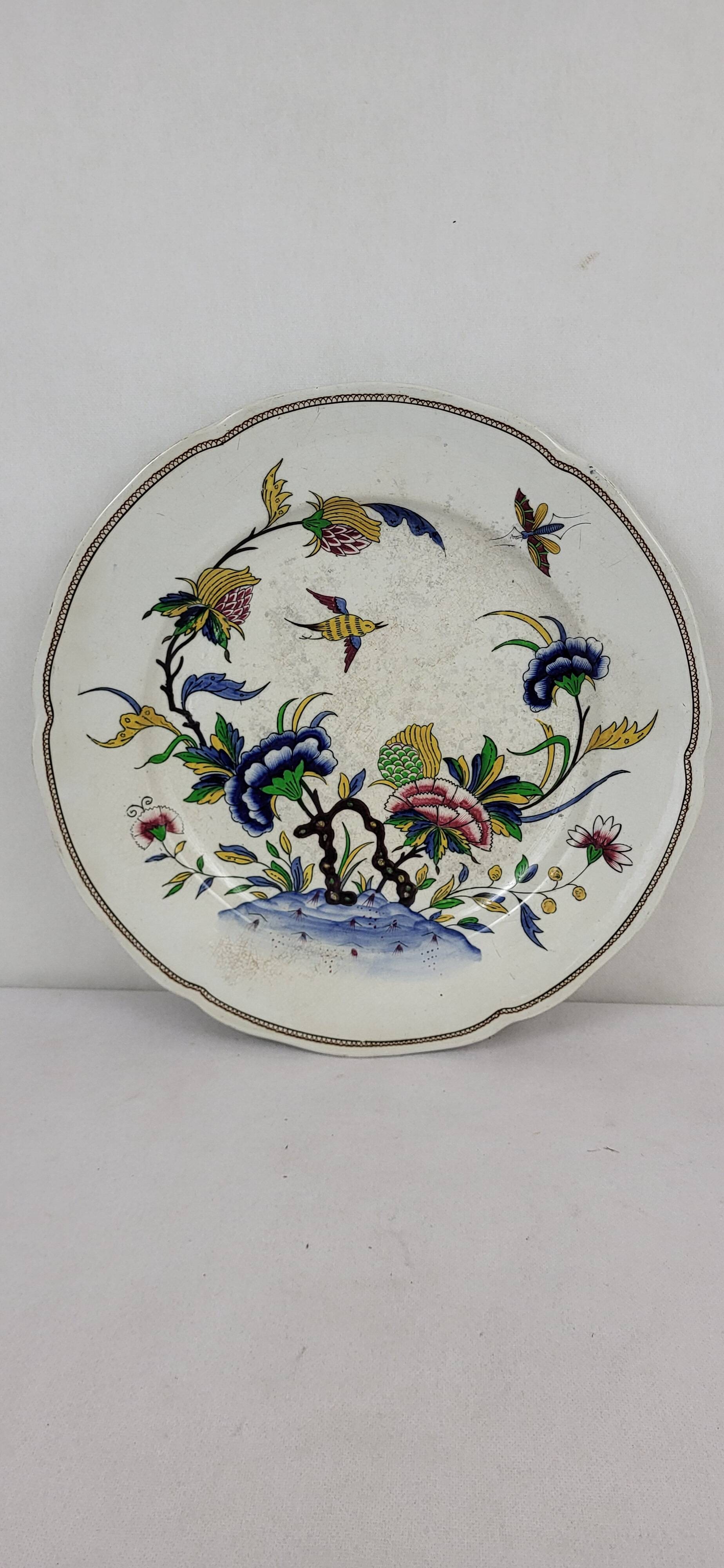 Sarreguemines earthenware dish, Rouen model