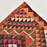 Bold multicolor kilim runner rug,92x395cm