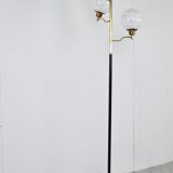 Vintage brass and glass floor lamp, 1970s, Italy