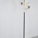 Vintage brass and glass floor lamp, 1970s, Italy