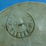 Pair of corsican sandstone candlesticks varnished Truchon Oletta stamped