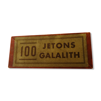 100 jetons de jeu en galalithe