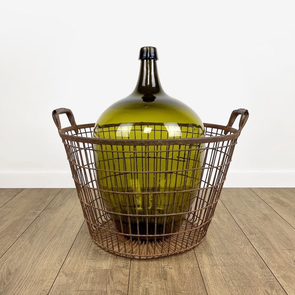 Large metal harvesting pan 50s