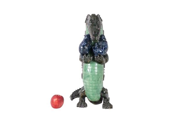 Valérie Courtet. Crocodile carrying hippos. Contemporary.