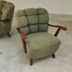Paire de fauteuils Halabala vert par Druzba Bratislava B-609 année 59