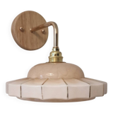 Art Deco wall lamp in marbled pink Clichy glass