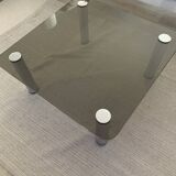 Square smoked glass coffee table