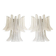 Contemporary Transparent Diamanted Murano Glass "Selle" Wall Sconces in Mazzega Style - A Pair
