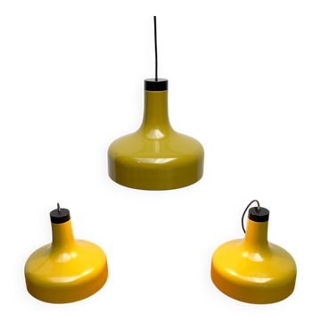 German suspension lamp Space Age from the mid-century by Staff Leuchten, 1960s, set of 3.