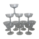 Set of 11 cups to serious champagne edged swirls white