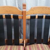 Vintage oak 2 seater bench and footrest
