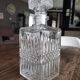 Vintage glass faceted glass whisky decanter diamond airtight cap