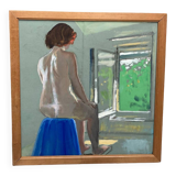Nude at blue stool 52x52.5cm