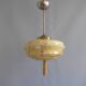 Art Deco rod pendant lamp with marbled glass shade, Germany 1930s