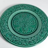 Large Scandinavian Modern Green Plate, Arol Ceramic, Halden Norway, 1950s