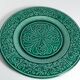 Large Scandinavian Modern Green Plate, Arol Ceramic, Halden Norway, 1950s