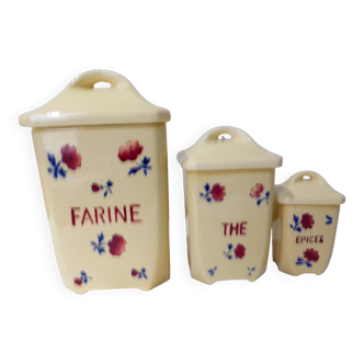 Set of 3 spice jars from Badonviller 211293