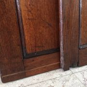 Pair of vintage oak sliding doors
