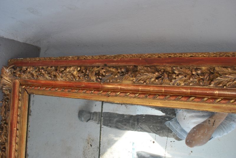 Mirror Louis XVI gilded wood ice old 109x128cm