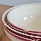 Pair of vintage earthenware salad bowls