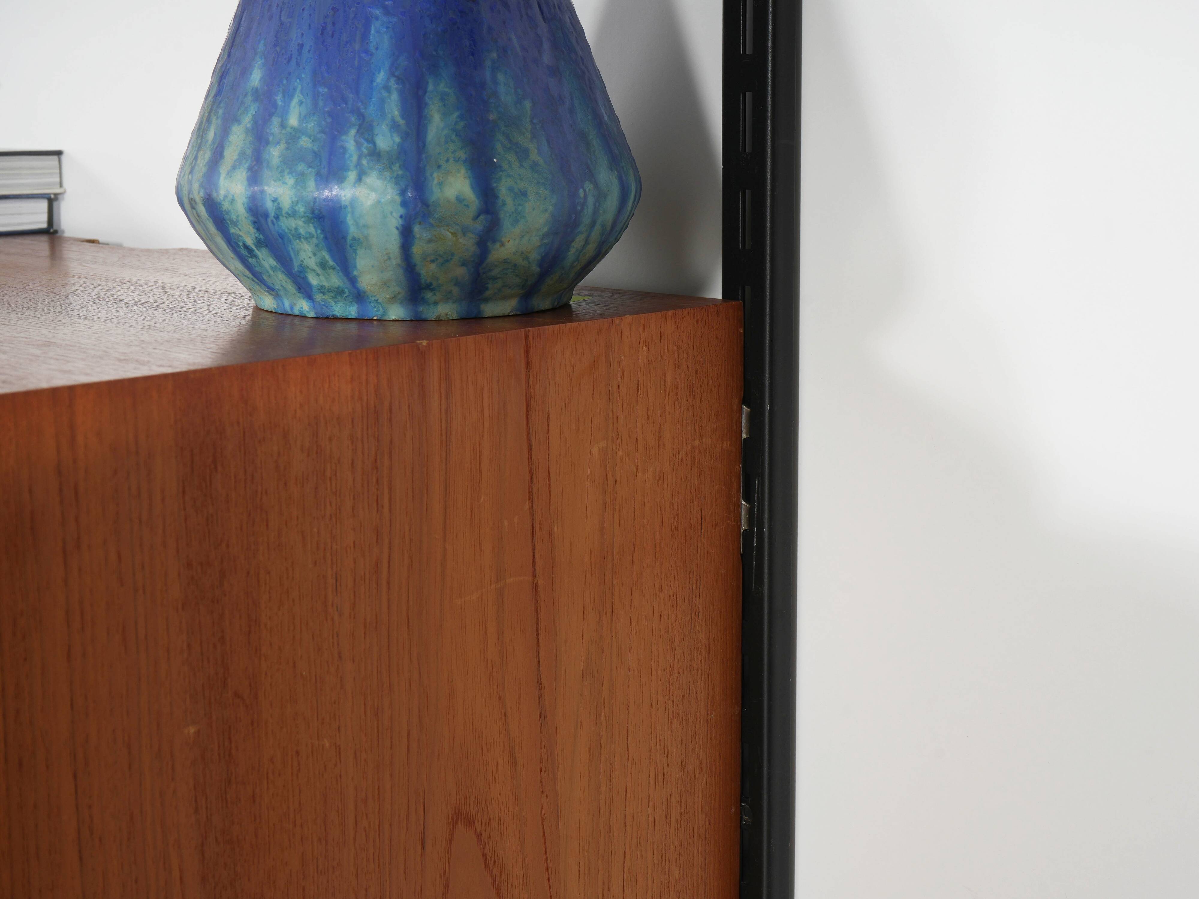 Modular shelving Kai Kristiansen, teak veneer, Danish design 1960s