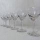 6 old glasses blown bistro vintage thick bottom