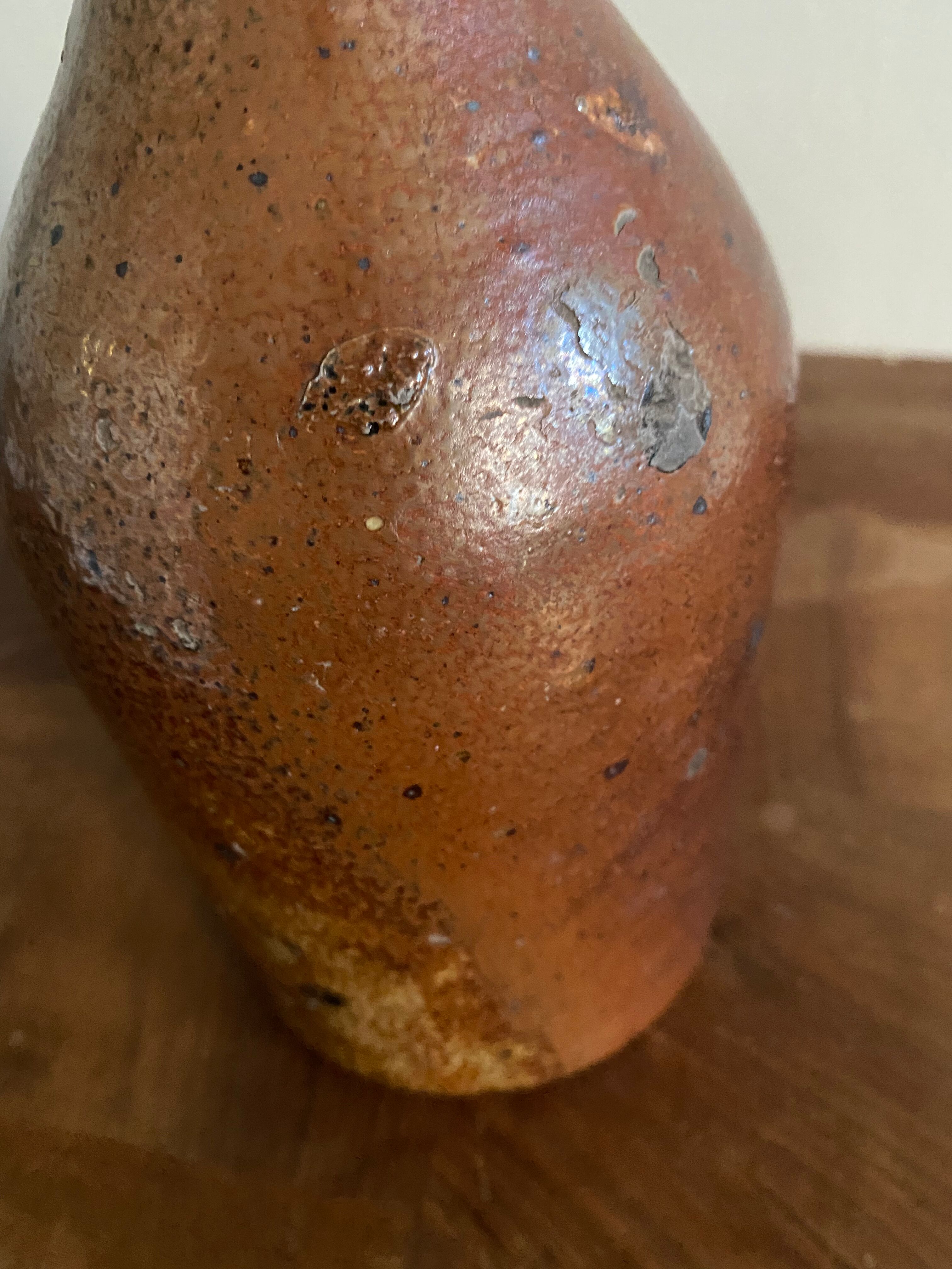 Old glazed stoneware bottle