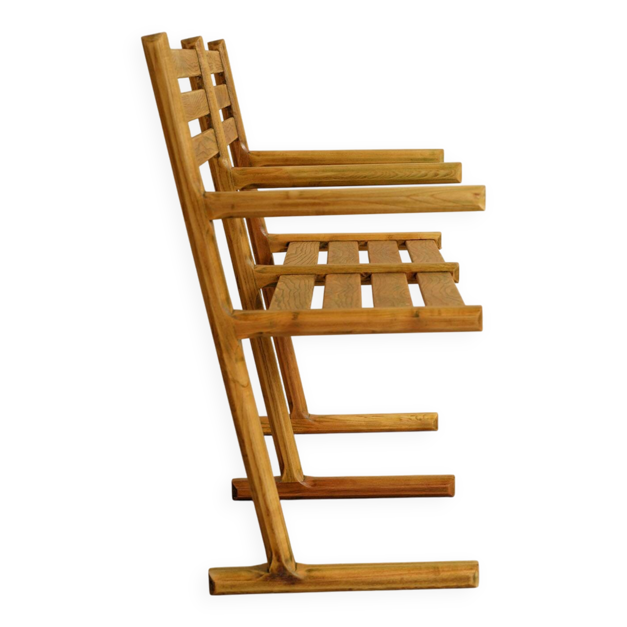 Set of 4 chairs and a bench, France 1960