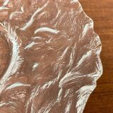 Vintage frosted glass bowl, 1970s.