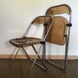 Vintage folding chairs smoked Plexiglas