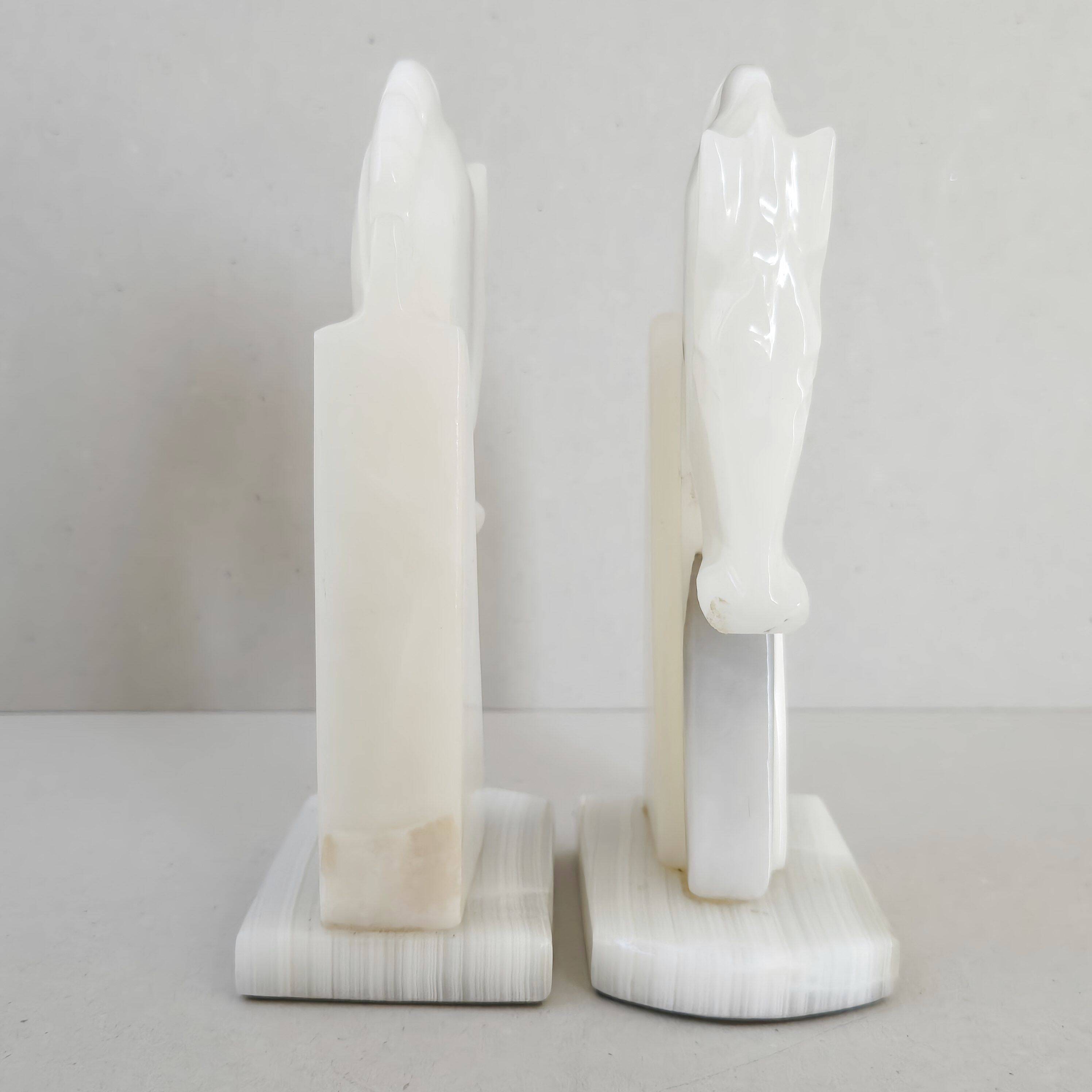 Pair of vintage 1970s onyx bookends