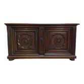 Louis XIII carved oak Maltese cross chest